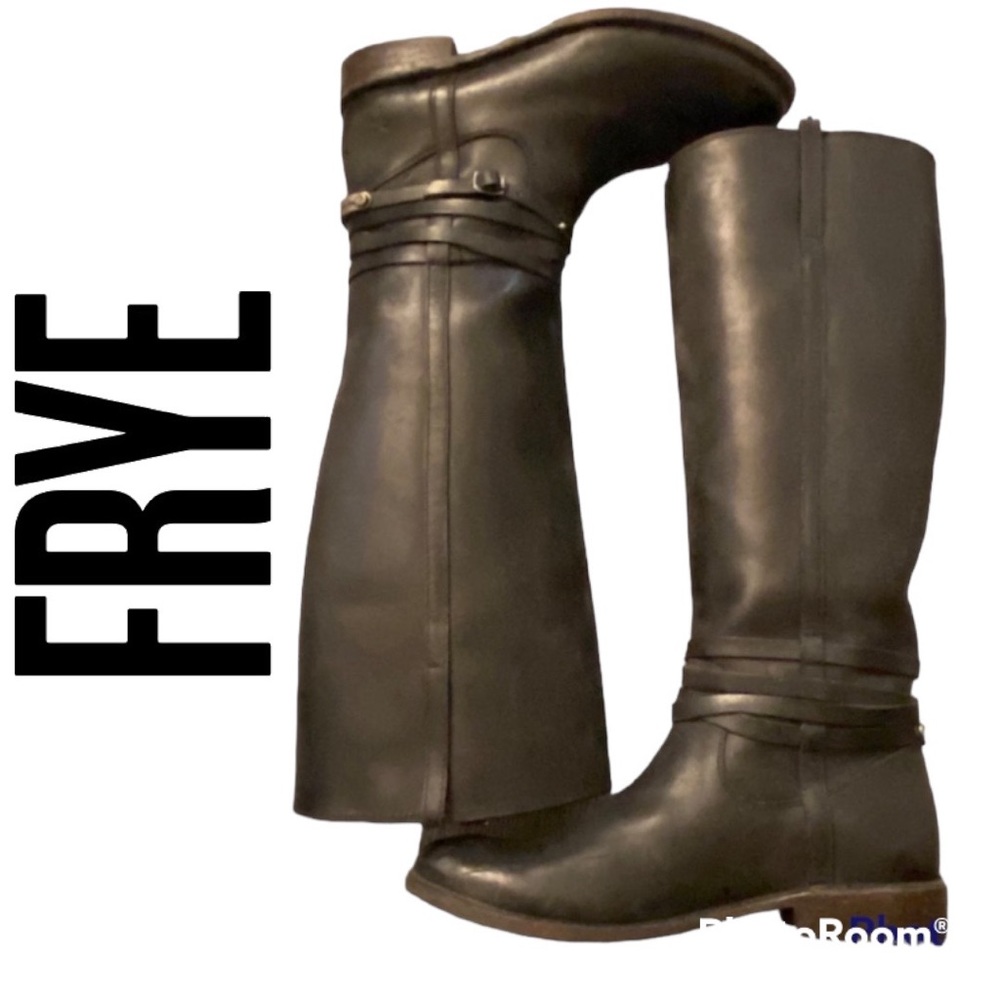 ✨ Frye Black Tall Biker Boots ✨